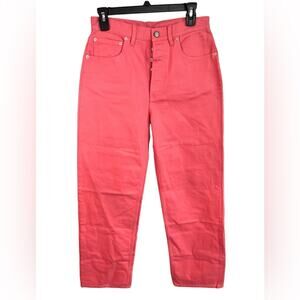 Boyish Bright Pink Toby High Rise Tapered Jeans NWOT 27